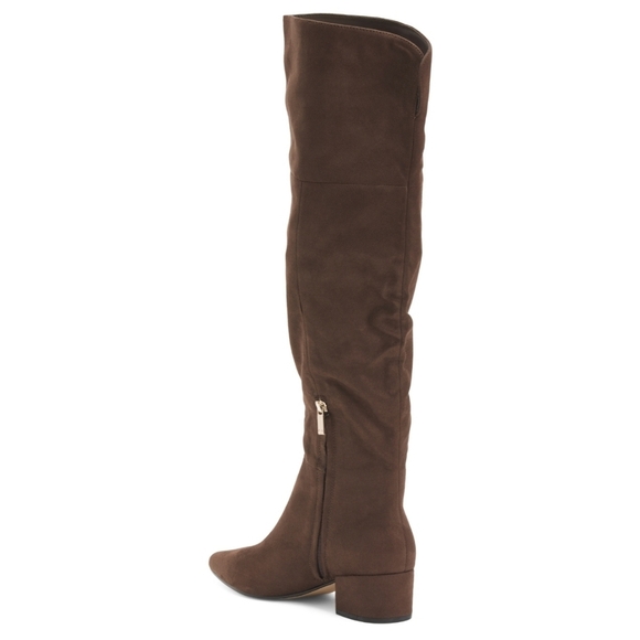 🔹️MARC FISHER LTD🔹️ Suede LOTTIE Dark Brown Over The Knee Boots - Picture 2 of 3